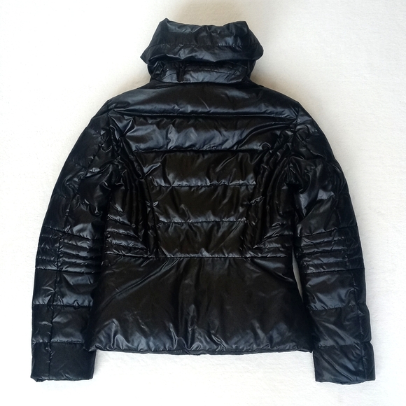 DKNY Women’s Black Down Quilted Puffer Long Sleeve Waist Length Coat XS - Picture 4 of 15